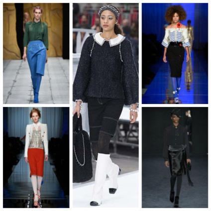 Divat szoknyák és nadrágok őszi - téli 2017-2018 - fotók női modellek