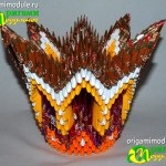 Moduláris origami samovar (samovar origami) Moduláris origami szamovár