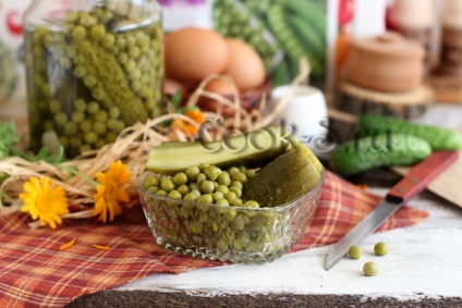 Uborka zöldborsóval télen - lépésről lépésre recept fotókkal, konzervipari