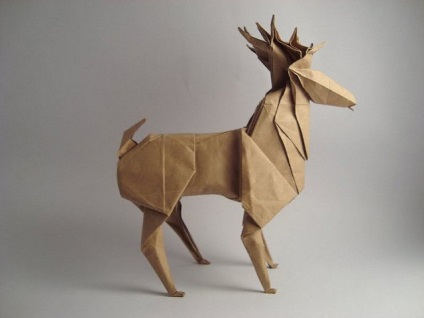 Deer origami papír saját kezűleg