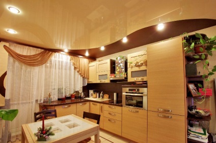 Alapelvei design a mennyezet egy modern konyha fotó példák (plafon) Alapelvei design a mennyezet egy modern konyha fotó példák