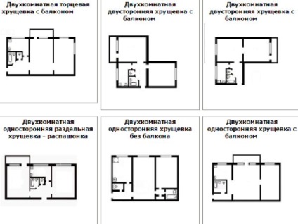 Átalakításáról egy hálószobás apartman Hruscsov házában