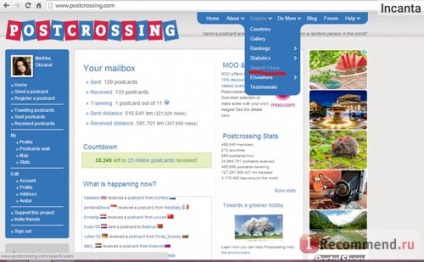 Postcrossing - „szeretnének kapni híreket más országokban majd postcrossing -, amire szüksége van!