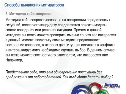 Előadás a motivációs kártya helyzete (Task Action) Előadás a motivációs kártya