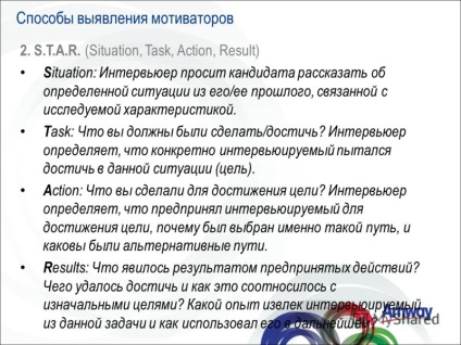 Előadás a motivációs kártya helyzete (Task Action) Előadás a motivációs kártya