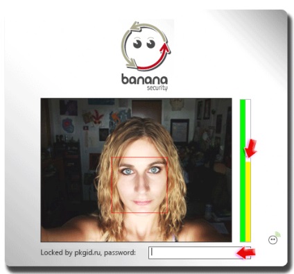 A képernyő feloldásához keresztül arcfelismerő bananascreen