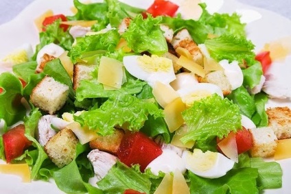Cézár saláta sonkával - recept (Caesar) Cézár saláta sonkával - recept