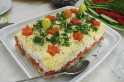Салат мімоза з горбушей ^ класичний рецепт з фото (горбушей) Салат мімоза з горбушей ^ класичний рецепт з фото