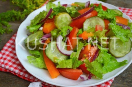 Saláta sós uborka (sós uborka saláta recept) Saláta sózott uborka