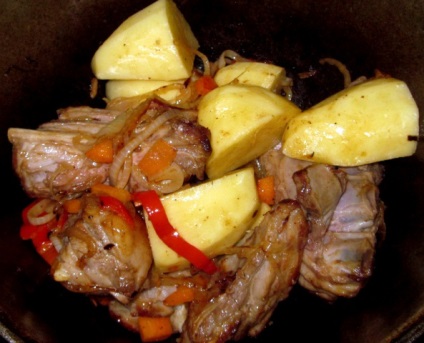 Shurpa sertéshús recept, egészséges ételek fotók