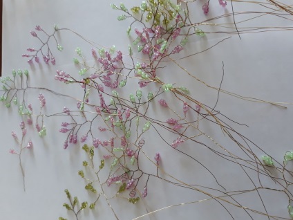 Készítsen gyöngyös tavaszi fa „cseresznye virágok” - tisztességes iparos - kézzel készített, kézzel készített