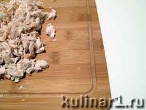 Spagetti csirkével és paradicsom (olasz konyha) Spagetti csirkével és paradicsommal