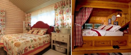 Hálószoba kialakítása az országban, és a fotók, alszik karok, a belsejében egy kis házat, moduláris hálószoba