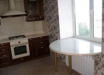 Asztali párkány a konyhában (42 fotó), hogyan kell használni, szépít, díszíteni tervezés saját kezűleg,
