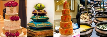 Esküvő indiai stílusú szervezet, jelmezek, fotók