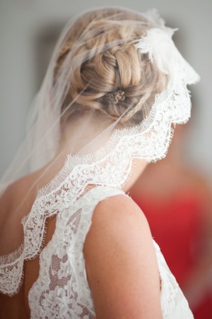 Esküvői frizura a fátyol a rövid, közép- és hosszú haj