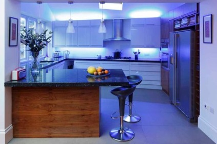 LED lámpák konyha, teljesítmény, telepítés