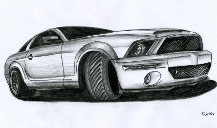 Rendszer Ford Mustang rajz