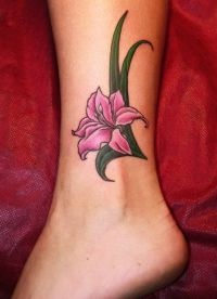 Tattoo virágok szára (virág) Tattoo virágok láb