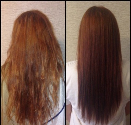 Haj színező (fotók előtt és után), valamint áttekintést tonerek