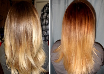 Haj színező (fotók előtt és után), valamint áttekintést tonerek