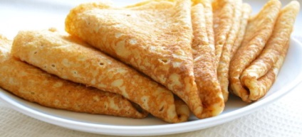 Vékony palacsinta lyukak a vízben - recept (víz) Vékony palacsinta lyukak a víz - recept