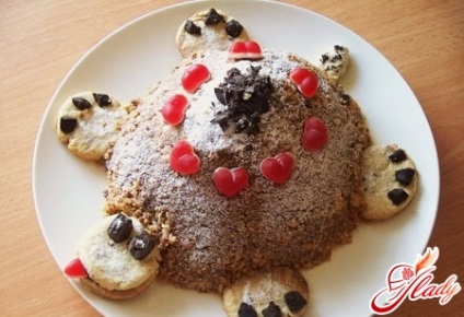 Cake - teknős - Kiwi világos gyermekek üdülési dekoráció