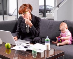 Nehézségek üzleti anyuka (mondjuk „Docha zavar) Nehézségek Business Mom