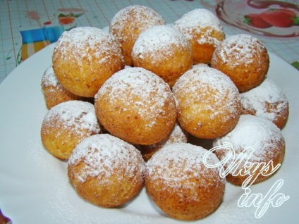 Túrós fánk recept fényképpel (tojás) Túrós fánk recept egy fotó