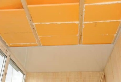 Plafon szigetelése az erkély vagy loggia panel építési anyagok és technológiák