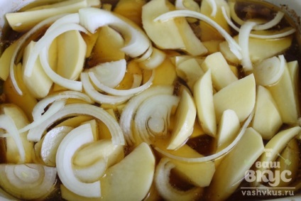 Sült krumpli, csirkezsír (lépésről lépésre recept fotók) (burgonya) Sült krumpli, csirkezsír (lépésről lépésre recept fotók)