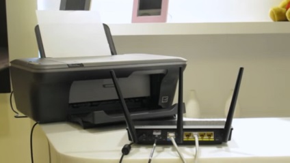 A vezeték nélküli nyomtató csatlakozás Wi-Fi router