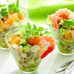 Gyors saláta garnélarák és a kukorica „saláta receptek