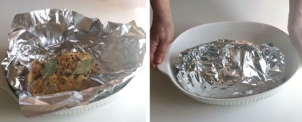 Ham a sertéshús a fólia a kemencében (sertés sonka fólia) Sült sonka sertéshús fólia a sütőben
