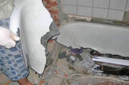 Lebontása a fürdő kezét fotó (fürdő kezével) Lebontása a fürdő kezével fotó