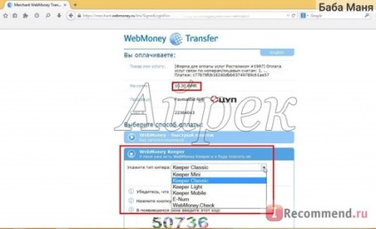 Elektronikus pénztárca WebMoney - «hogyan kell fizetni az online Rostelecom WebMoney Bizottság véleménye
