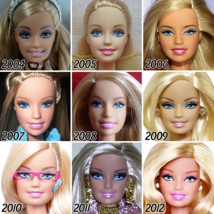 Evolution Barbie babák 56 év - Fair Masters - kézzel készített, kézzel készített