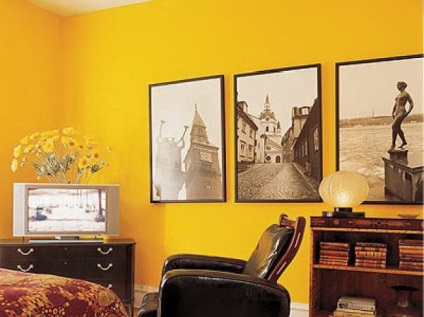 Képek a falak festettek, a lakás belső kialakítása