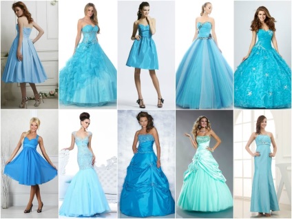 Kék menyasszonyi ruha (fotók, fajta, szín) - esküvői magazin