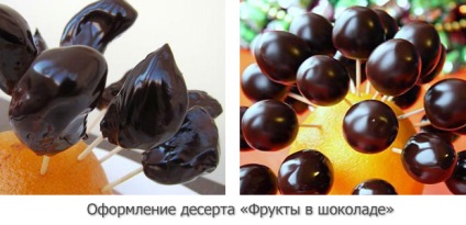 Főzés gyümölcs, csokoládé - ​​finom desszert