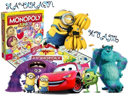 Monopoly játék gyerekeknek - a játékszabályok, hogyan tedd magad (print)
