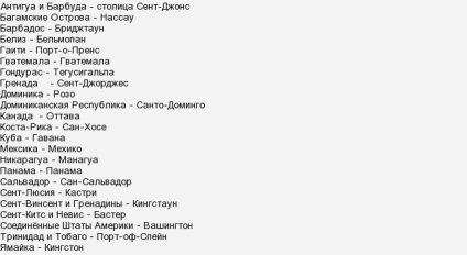 Які країни в північній америці їх столиці скільки їх