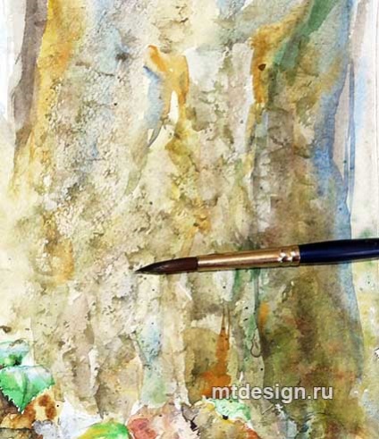 Hogyan kell felhívni a fa kéreg akvarell, mtdesign (kéreg) Hogyan kell felhívni a fa kéreg akvarell, mtdesign