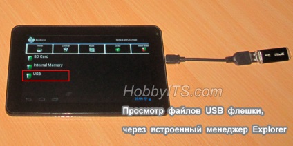 Hogyan lehet csatlakozni az USB flash meghajtót a tabletta Android OS USB OTG