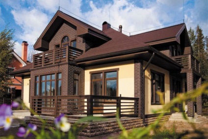 Hogyan válasszuk ki a harmonikus színek kombinációja a ház előtt, roomidea (homlokzat) Hogyan válasszuk ki a harmonikus színek kombinációja, a ház előtt, roomidea