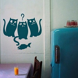 Kotomaniya - - cool cat matricákat dekoráció a falak és a hűtőgépet a stúdióban