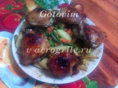 Csirke lábak Aerogrill recept burgonyával