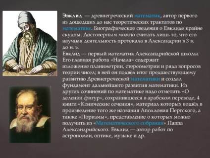 Matematika előadás - matematika, prezentáció (meghatározását matematika) Matematika előadás - matematika, előadások