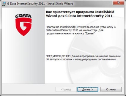 Áttekintés g adatok Internetsecurity 2011 (a használata több anti-vírus) Áttekintés g adatok Internetsecurity 2011