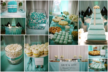 esküvői dekoráció a stílus Tiffany (esküvő) Csinálok egy esküvő a stílus Tiffany